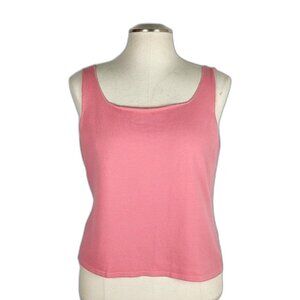 100% Cashmere ML Studio Vintage Sleeveless Knit Sweater Top Pink 🩷 Size …